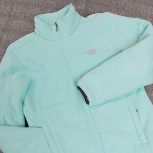 The North Face Womens L Soft Shell Full Zip Puffer Jacket Polartec Fleece